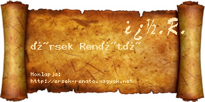 Érsek Renátó névjegykártya
