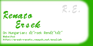 renato ersek business card